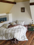 Two-Tone Crinkled Striped Duvet Cover original reference image 5