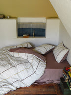 Two-Tone Crinkled Striped Duvet Cover original reference image 6
