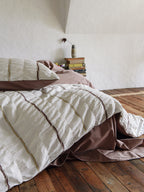 Two-Tone Crinkled Striped Duvet Cover original reference image 7