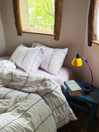 Multicolor Striped Crinkled Fabric Duvet Cover original reference image 4