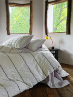Multicolor Striped Crinkled Fabric Duvet Cover original reference image 5
