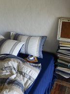 Earth-Toned Striped Textured Duvet Cover original reference image 3