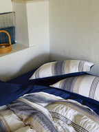 Earth-Toned Striped Textured Duvet Cover original reference image 6